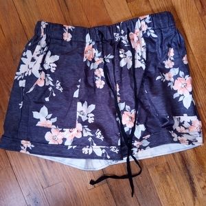 Like New Blue Floral Shorts Sz L